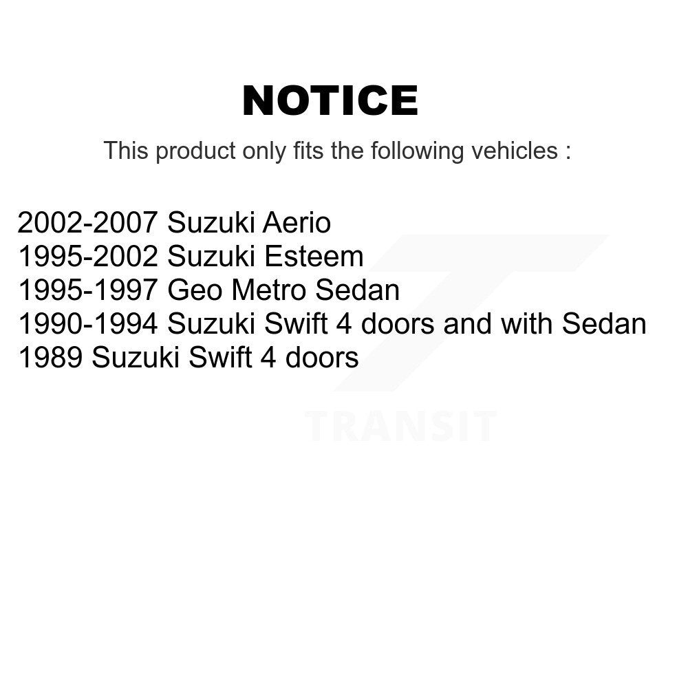 Drum Brake Hardware Kit Rear 13-H17344 For Suzuki Aerio Esteem Geo Metro Swift