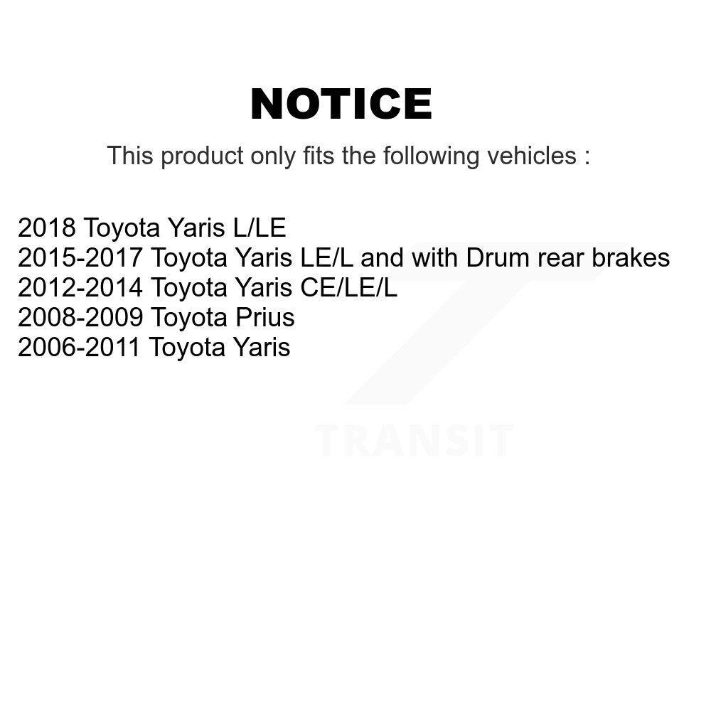 Drum Brake Hardware Kit Rear 13-H17445 For Toyota Yaris Prius