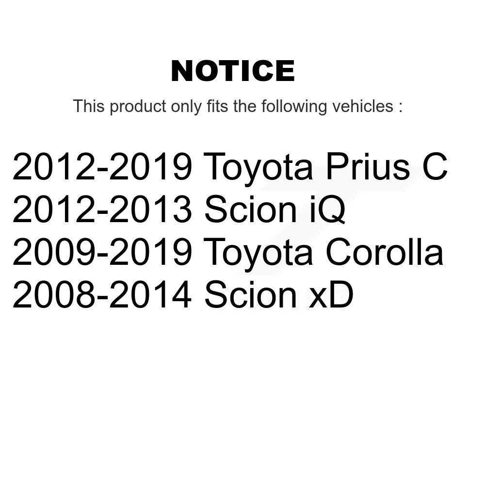 Drum Brake Hardware Kit Rear 13-H17448 For Toyota Corolla Prius C Scion xD iQ