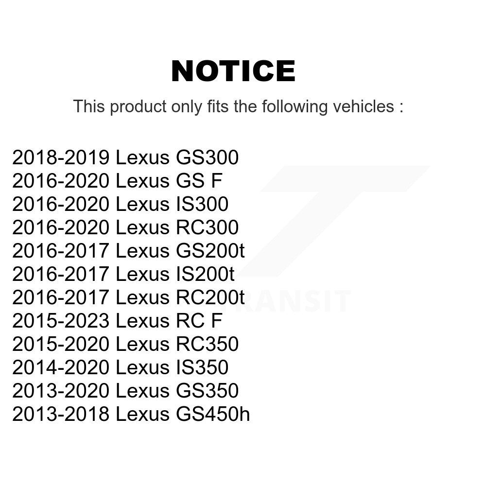 Parking Brake Hardware Kit Rear 13-H17485 For Lexus IS300 IS350 GS350 RC350 RC F