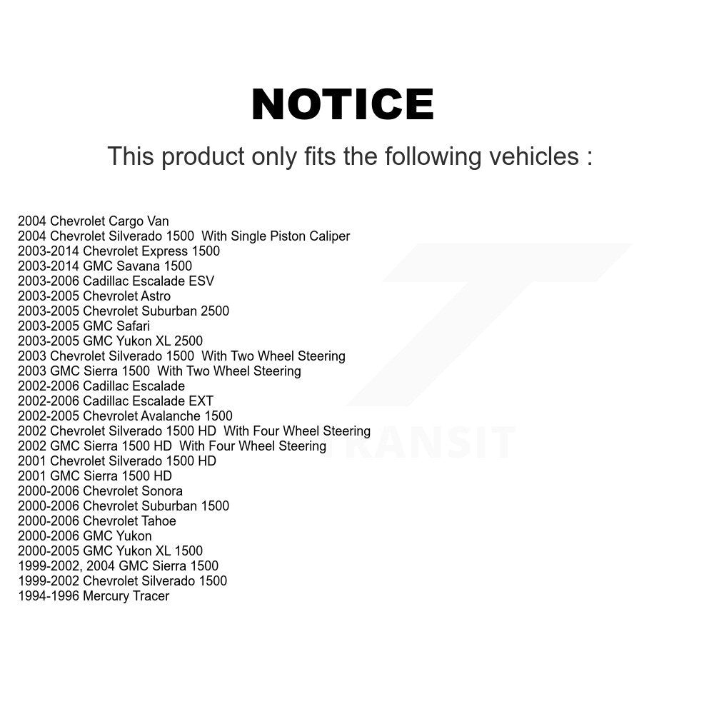 Parking Brake Hardware Kit Rear 13-H7322 For Chevrolet GMC Silverado 1500 Sierra