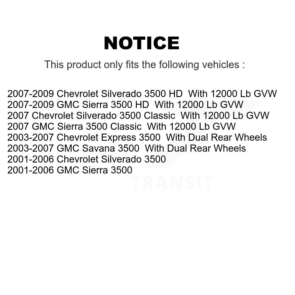 Parking Brake Hardware Kit Rear 13-H7330 For Chevrolet GMC Express 3500 Sierra