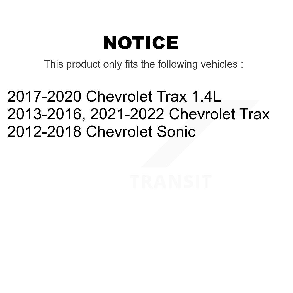 Drum Brake Hardware Kit Rear 13-H7372 For Chevrolet Trax Sonic