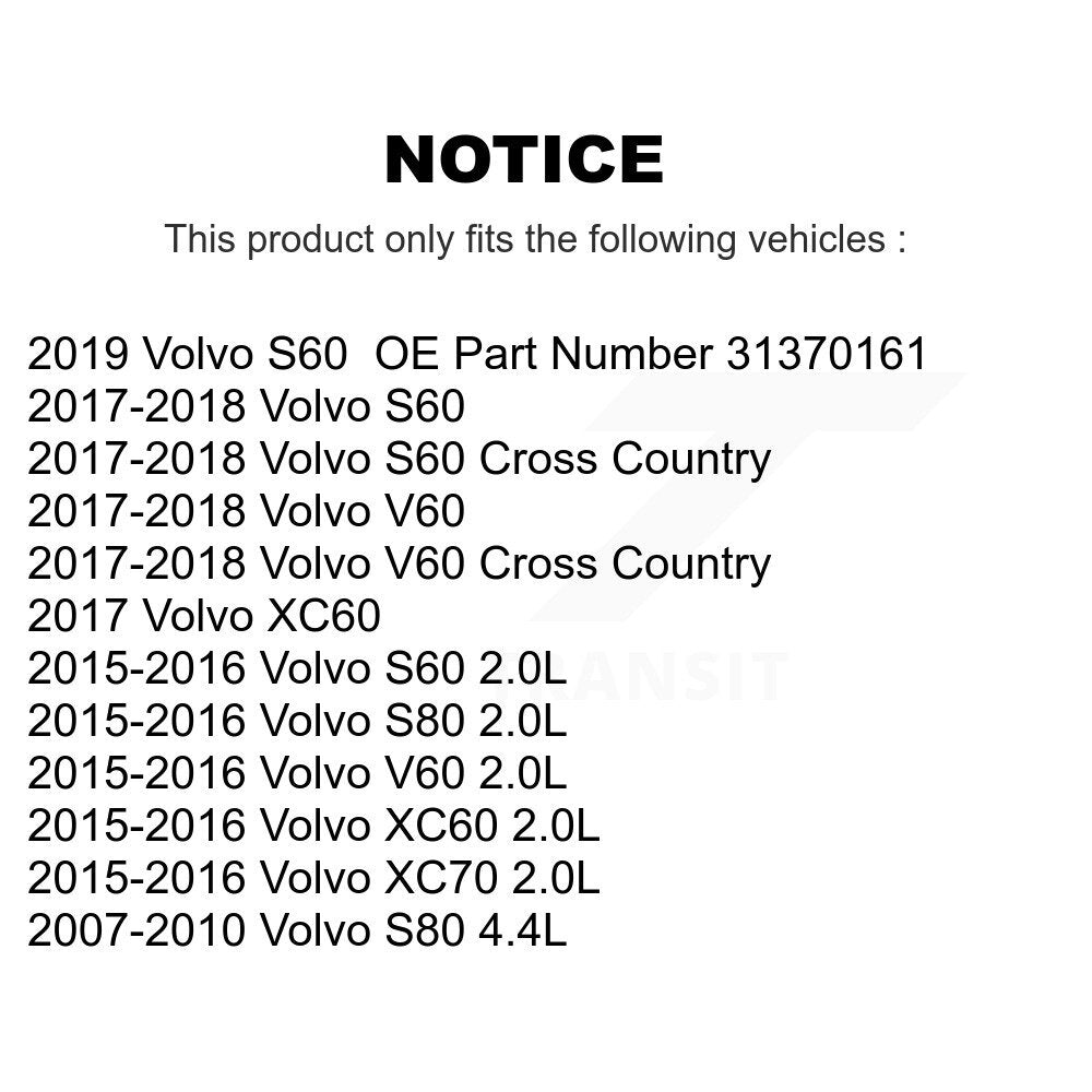 Air Filter 57-WA10297 For Volvo XC60 S60 V60 Cross Country XC70 S80