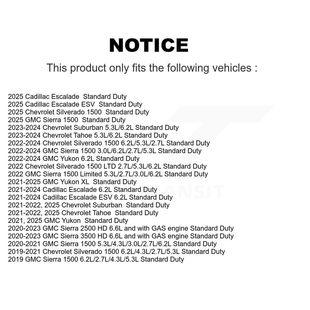 Air Filter 57-WA10941 For GMC Chevrolet Silverado 1500 Sierra 2500 HD 3500 Yukon
