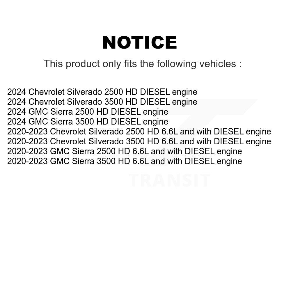Air Filter 57-WA11057 For GMC Chevrolet Sierra 2500 HD Silverado 3500