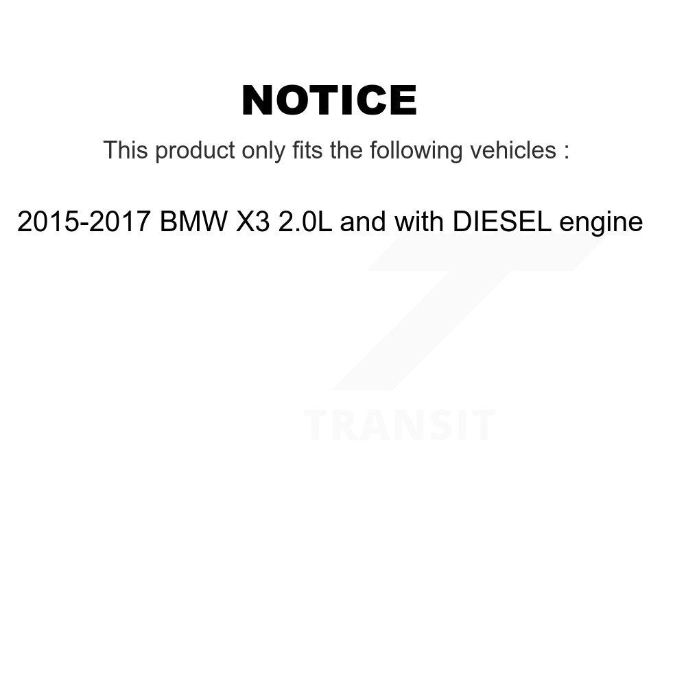 Air Filter 57-WA11085 For 2015-2017 BMW X3 2.0L with DIESEL engine