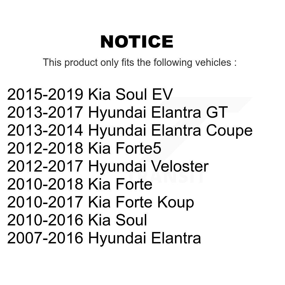 Wheel Bearing Front 70-510093 For Hyundai Elantra Kia Forte Soul GT Veloster EV