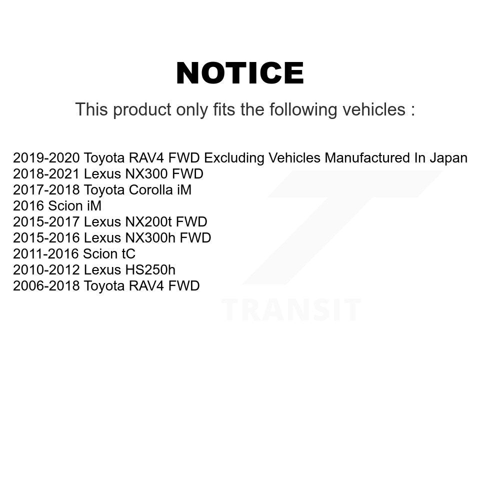 Wheel Bearing Hub Assembly Rear 70-512372 For Toyota RAV4 Lexus NX300 NX200t iM
