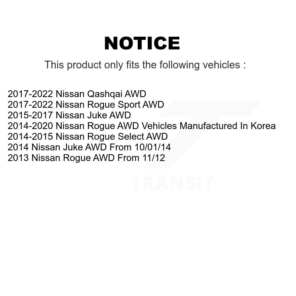 Wheel Bearing Hub Assembly Rear 70-512535 For Nissan Rogue Sport Qashqai Juke