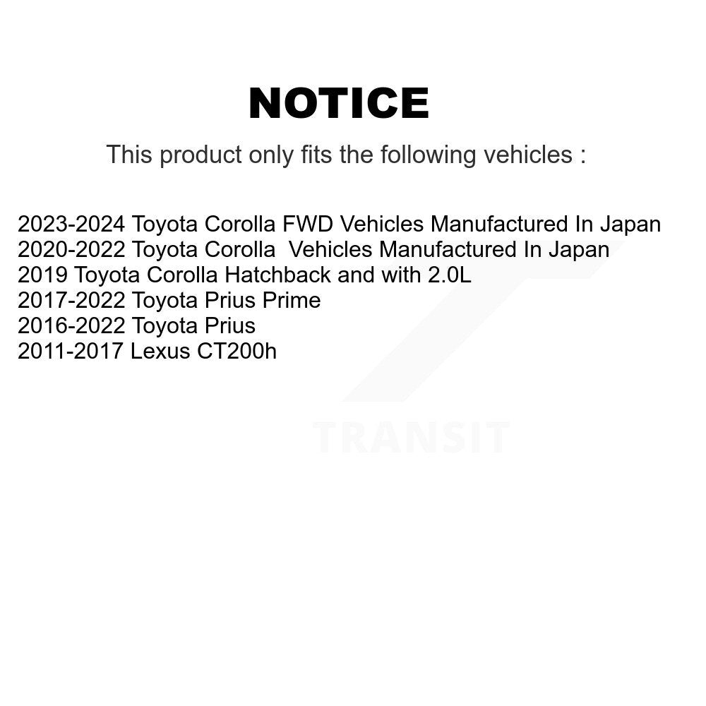 Wheel Bearing Hub Assembly Rear 70-512547 For Toyota Corolla Prius Prime Lexus