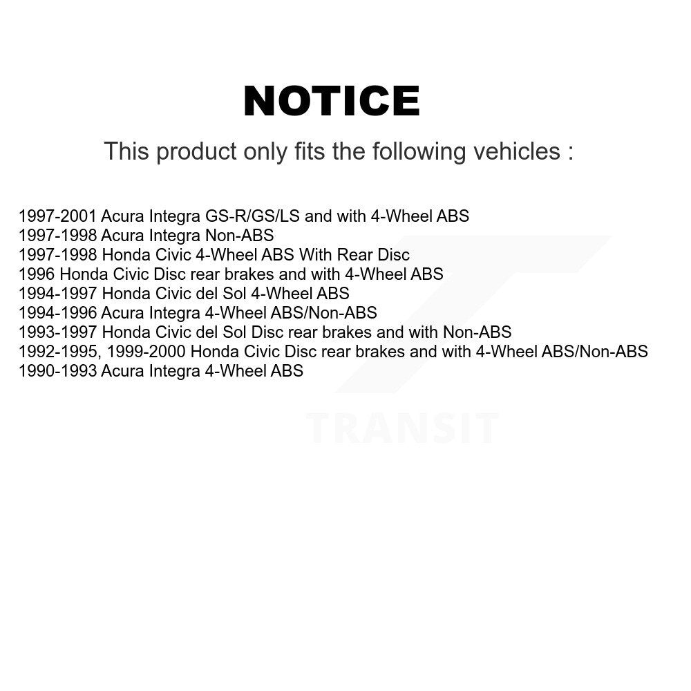 Wheel Bearing Hub Assembly Rear 70-513105 For Honda Civic Acura Integra del Sol