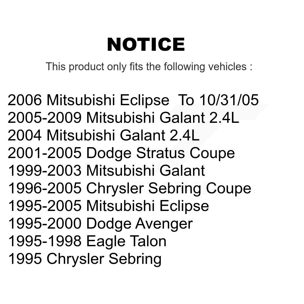 Wheel Bearing Hub Assembly Front 70-513157 For Chrysler Sebring Mitsubishi Eagle