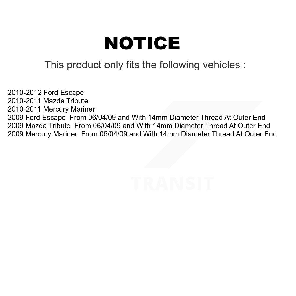 Steering Tie Rod End Front Inner 72-EV800911 For Ford Escape Mazda Tribute