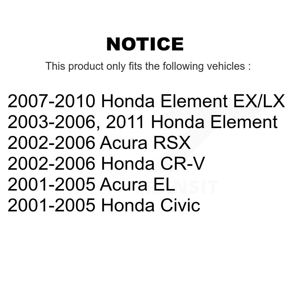 Suspension Stabilizer Bar Link Kit Front Right 72-K90455 For Honda Civic CR-V EL