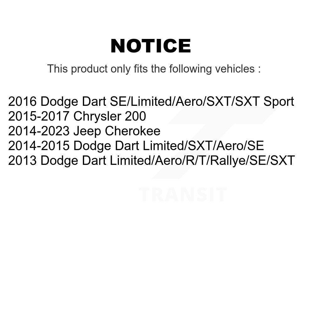 Suspension Strut Mount Front Right 73-902118 For Jeep Cherokee Chrysler 200 Dart