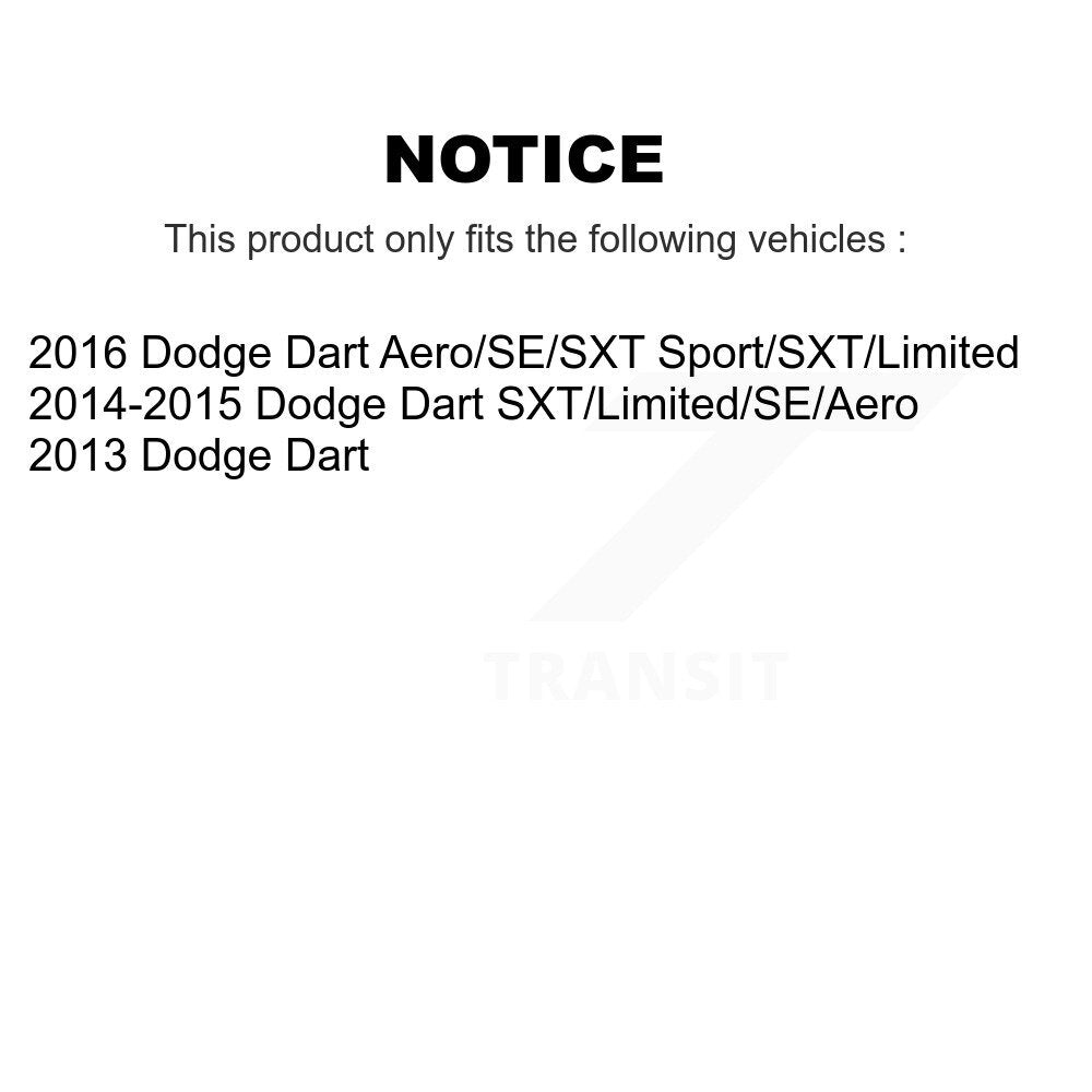 Suspension Strut Hardware Kit Front Right 73-909986 For Dodge Dart