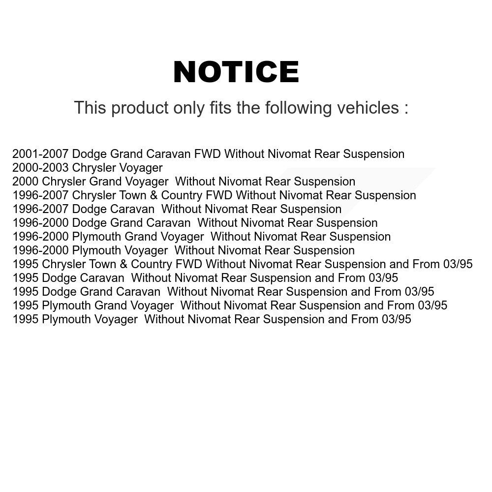 Shock Absorber Rear 78-37123 For Dodge Grand Caravan Chrysler Town & Country