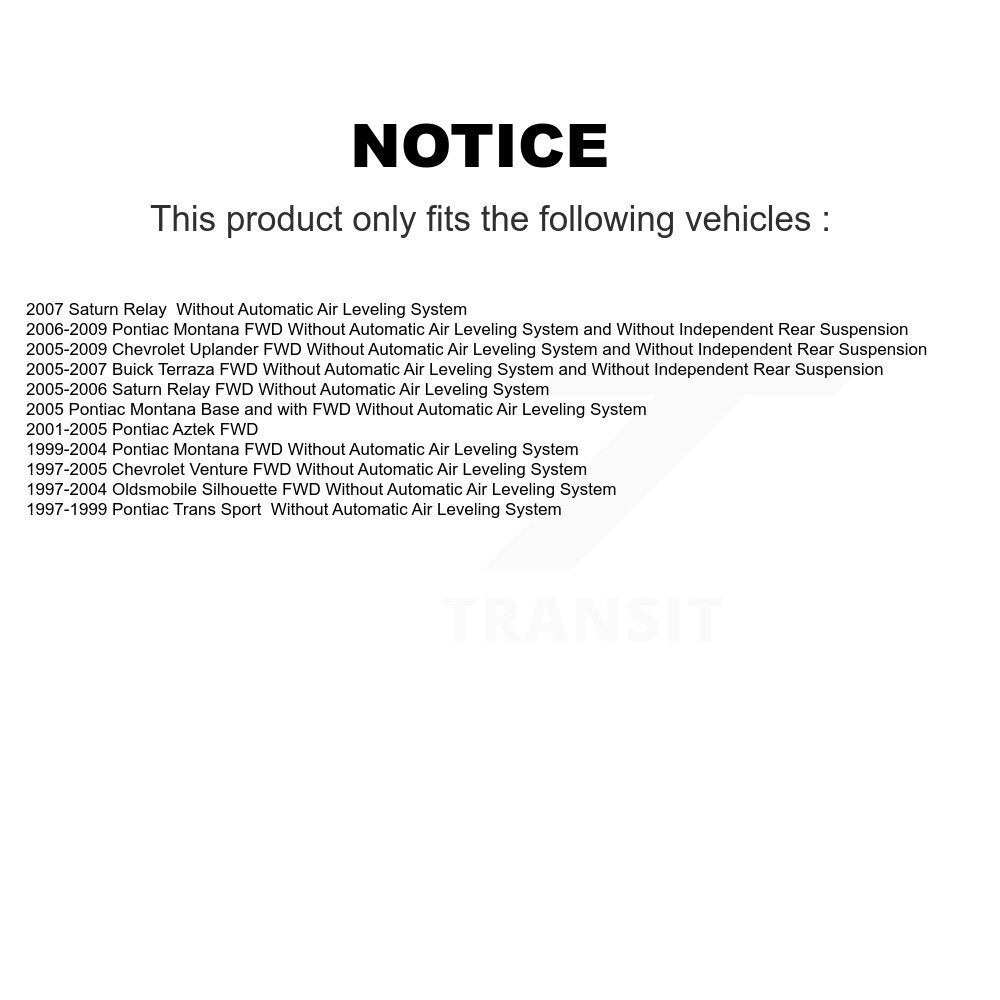 Shock Absorber Rear 78-37156 For Pontiac Montana Chevrolet Uplander Venture