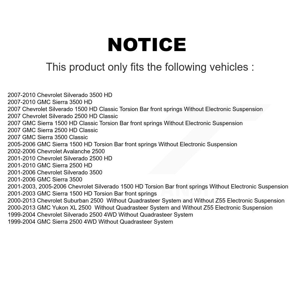 Shock Absorber Front 78-37181 For GMC Chevrolet Sierra 2500 HD Silverado 3500 XL
