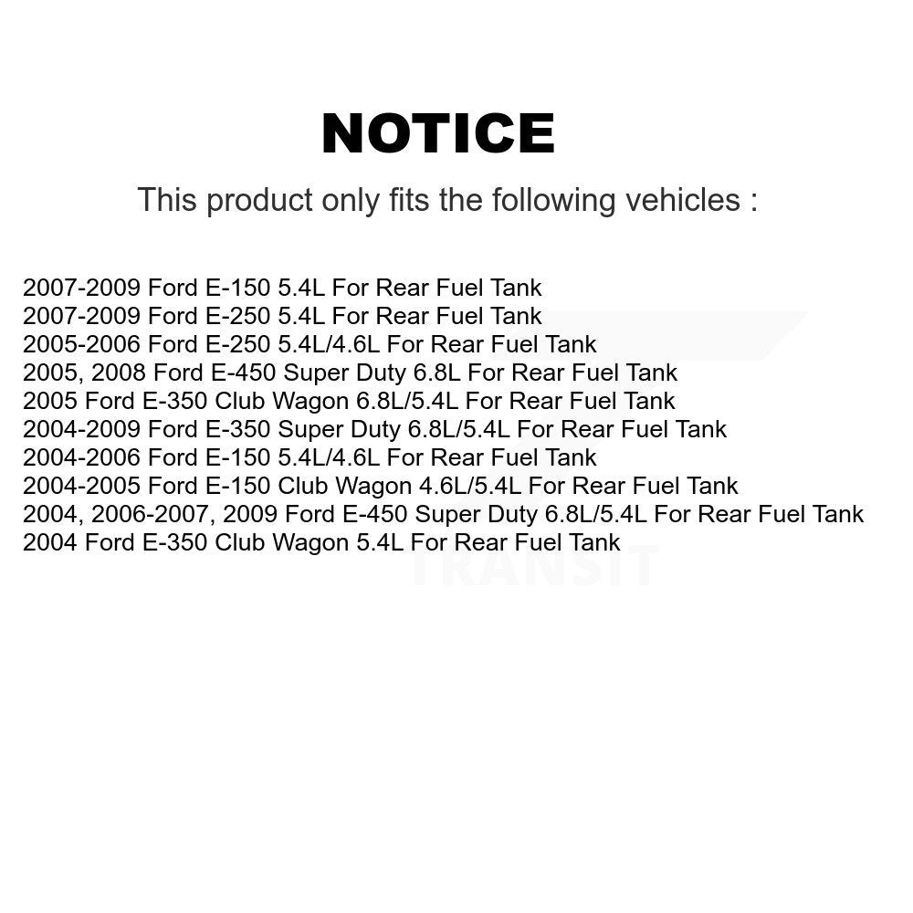 Fuel Pump Sender Assembly AGY-00310164 For Ford E-350 Super Duty E-250 E-150