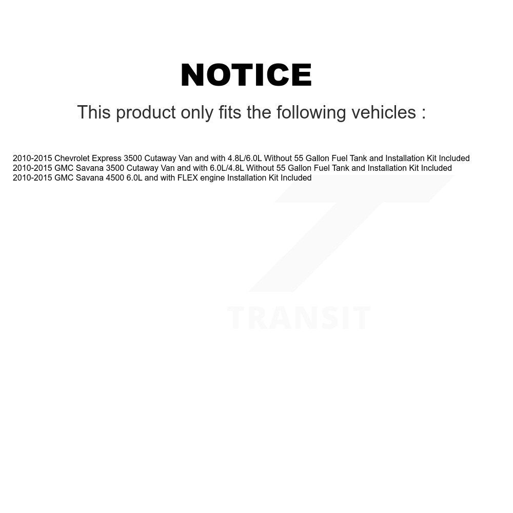 Fuel Pump Module Assembly AGY-00310797 For GMC Savana 3500 Chevrolet Express