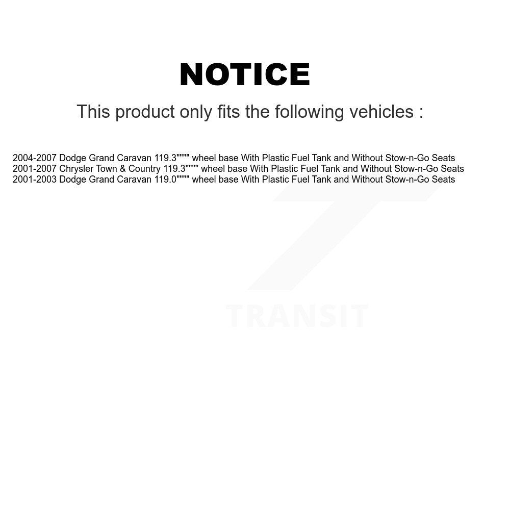 Fuel Tank Strap AGY-01110153 For Dodge Grand Caravan Chrysler Town & Country