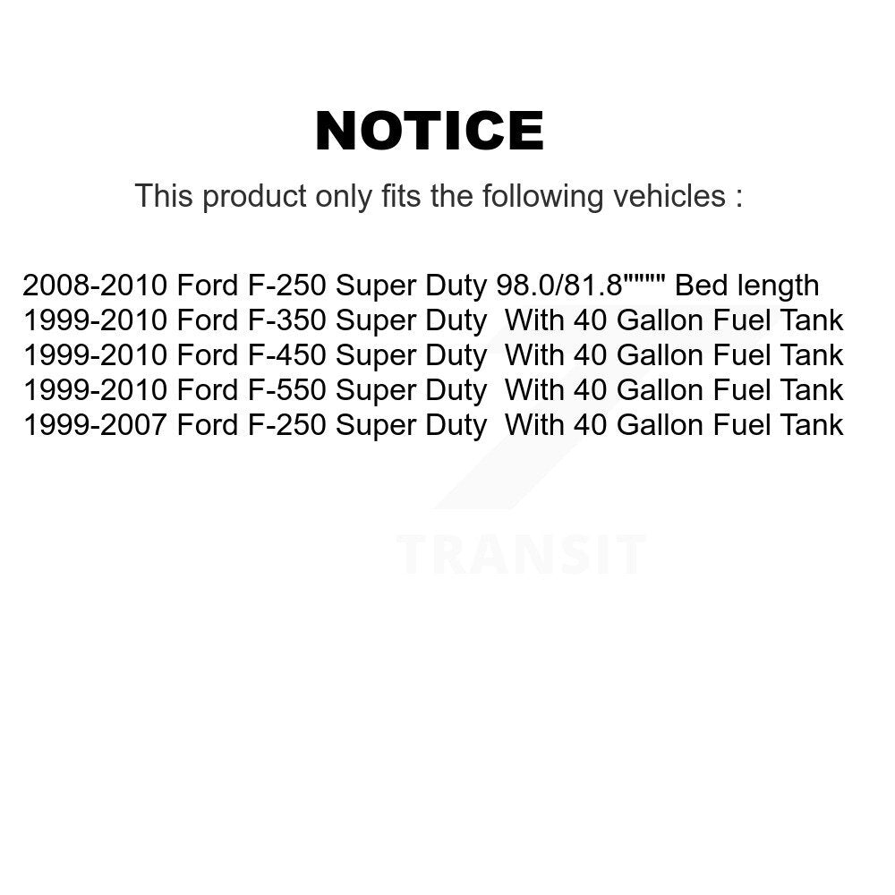 Fuel Tank Strap Rear AGY-01110330 For Ford F-350 Super Duty F-250 F-550 F-450