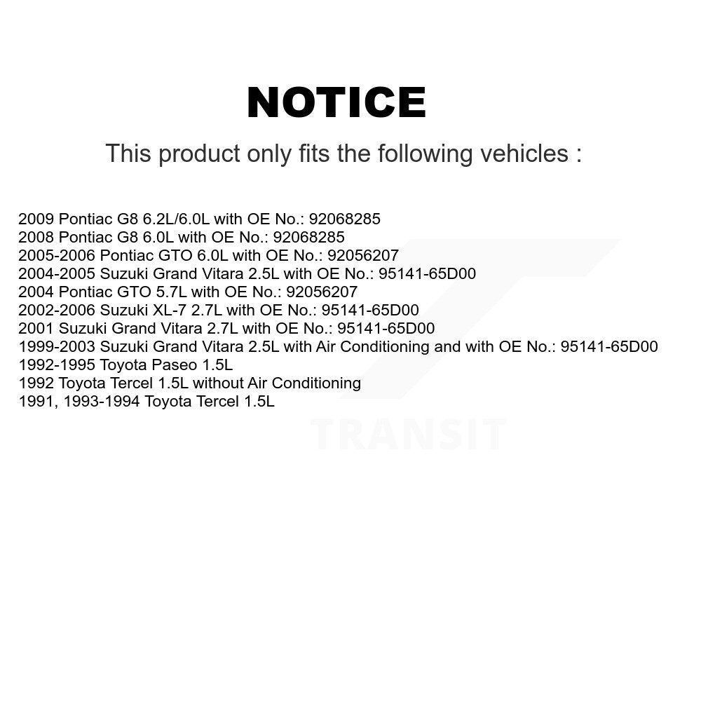 Accessory Drive Belt BAN-4PK1090 For Suzuki Grand Vitara XL-7 Pontiac G8 Toyota
