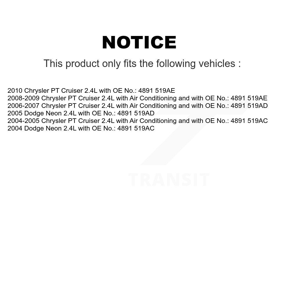 Accessory Drive Belt Power Steering Air Conditioning BAN-4PK1400 For Chrysler PT
