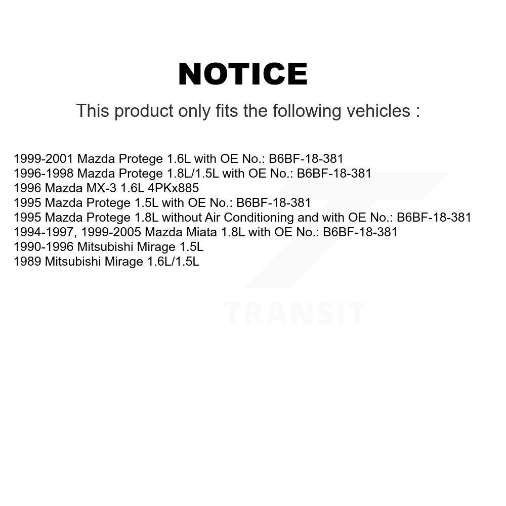 Accessory Drive Belt BAN-4PK885 For Mazda Miata Protege MX-3 Mitsubishi Mirage