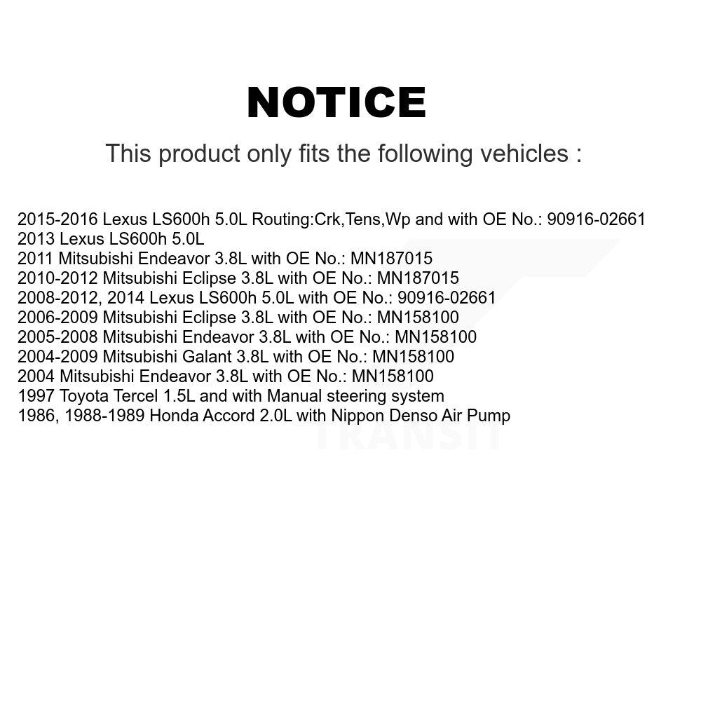Accessory Drive Belt BAN-4PK910 For Mitsubishi Eclipse Endeavor Galant Toyota