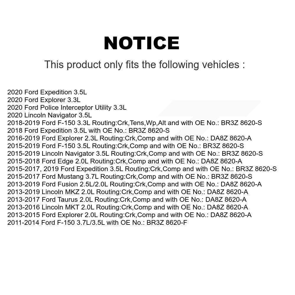 Accessory Drive Belt BAN-4PK914F For Ford F-150 Explorer Fusion Edge Mustang MKZ