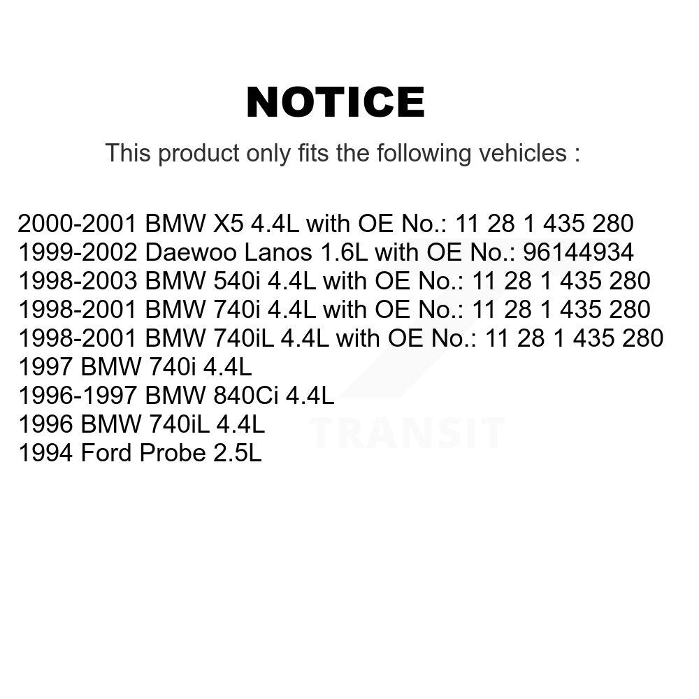 Accessory Drive Belt BAN-5PK1005 For BMW 540i X5 740i 740iL Ford Probe Daewoo