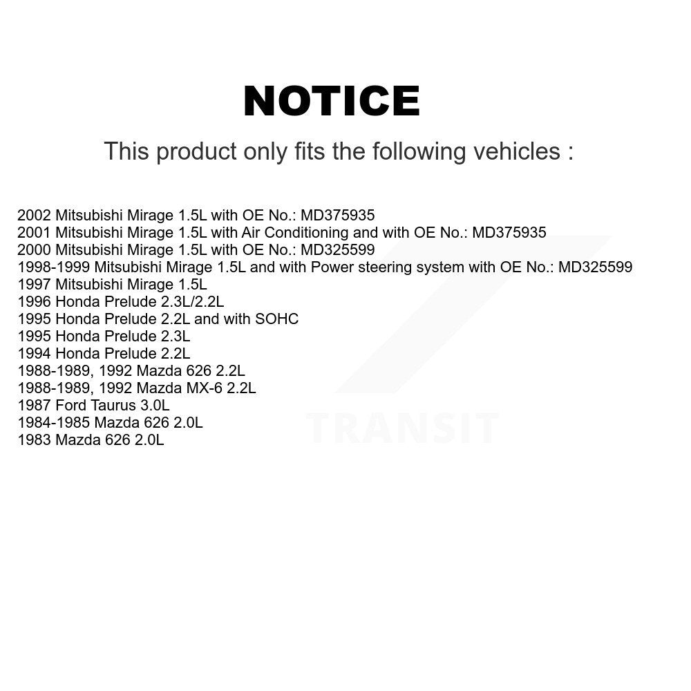 Accessory Drive Belt BAN-5PK1065 For Honda Prelude Mazda 626 MX-6 Ford Taurus