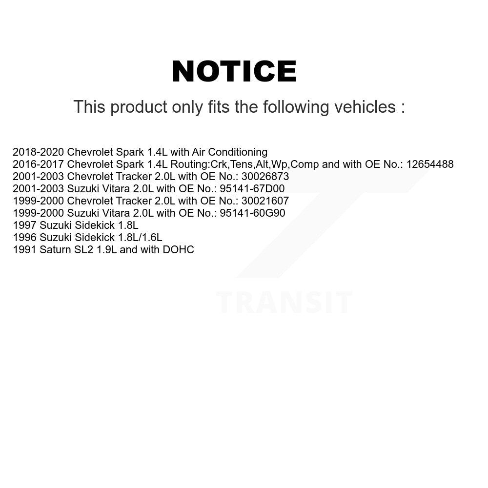 Accessory Drive Belt BAN-5PK1650 For Chevrolet Spark Tracker Suzuki Vitara SL2