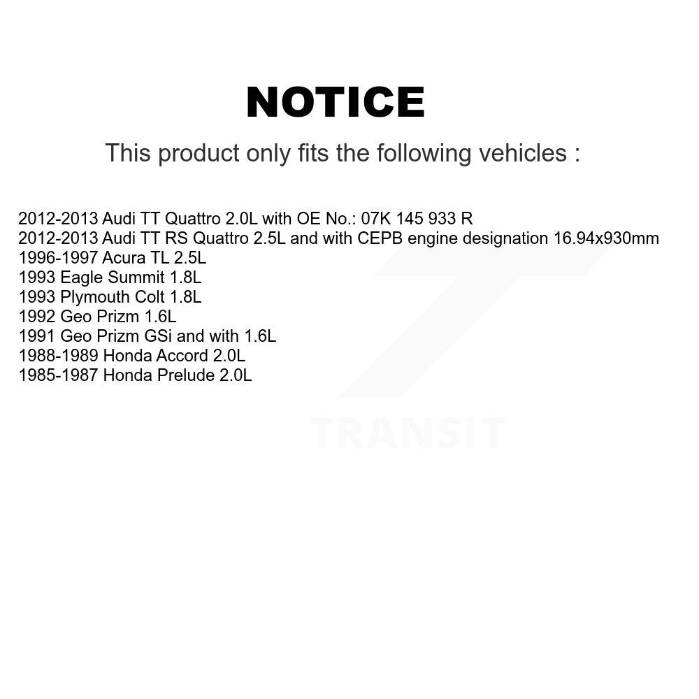 Accessory Drive Belt BAN-5PK930 For Audi TT Quattro Honda Accord Acura TL RS Geo