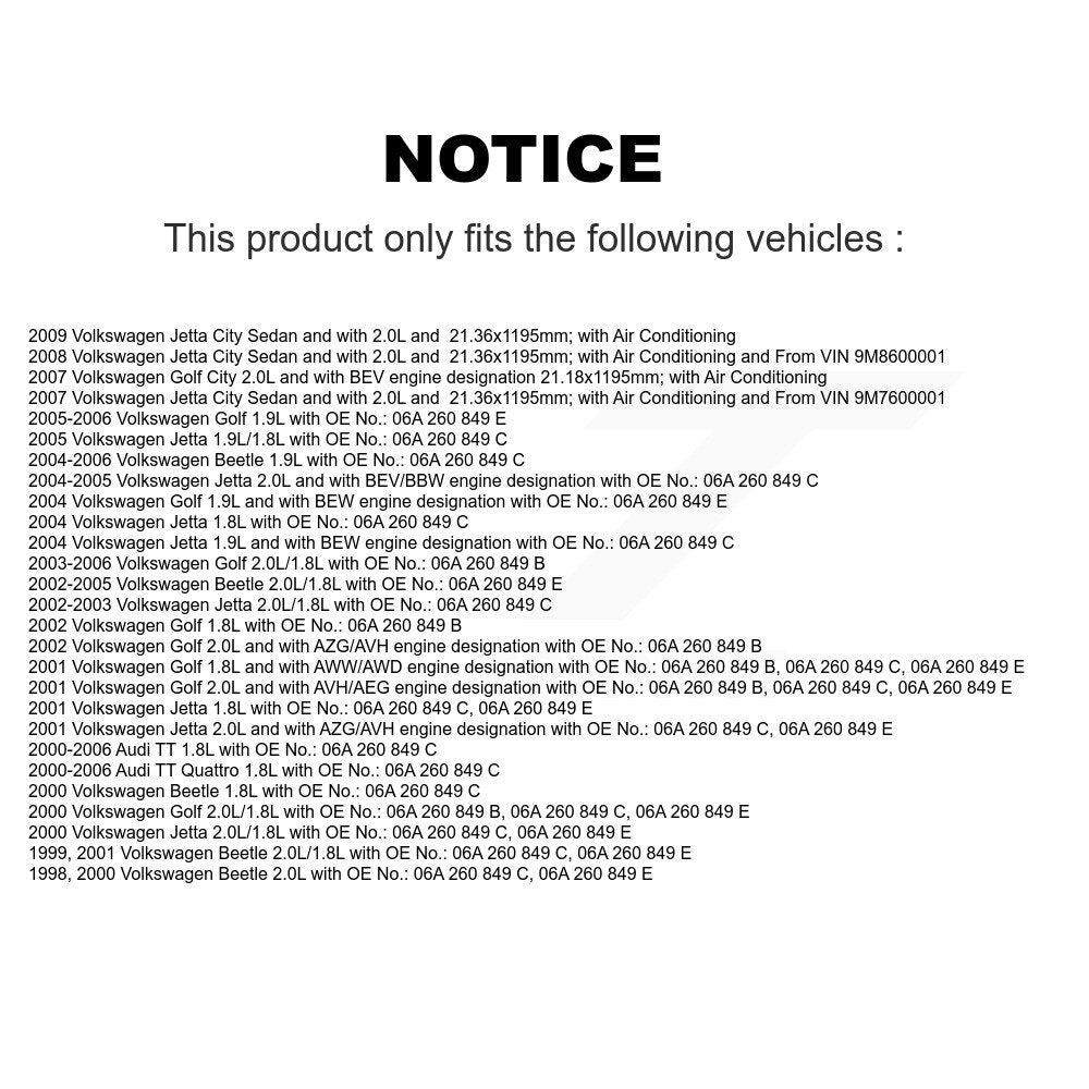 Accessory Drive Belt BAN-6DPK1195 For Volkswagen Jetta Golf Beetle City Audi TT