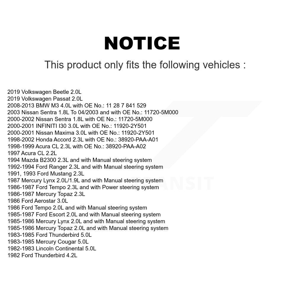 Accessory Drive Belt BAN-6PK1105 For Honda Accord Ford Nissan Ranger Sentra BMW