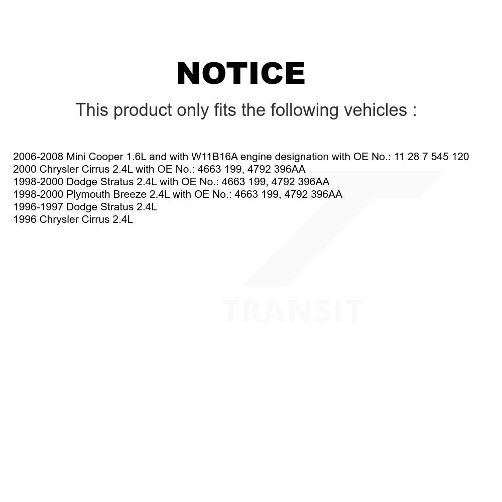 Accessory Drive Belt Alternator BAN-6PK1370 For Mini Cooper Chrysler Cirrus