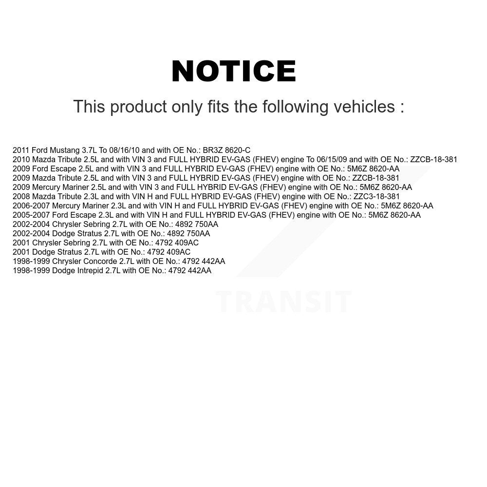 Accessory Drive Belt BAN-6PK1400 For Ford Escape Mazda Tribute Chrysler Sebring