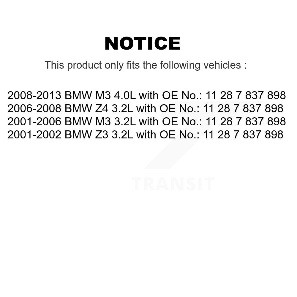 Accessory Drive Belt Water Pump Alternator BAN-6PK1460 For BMW M3 Z4 Z3