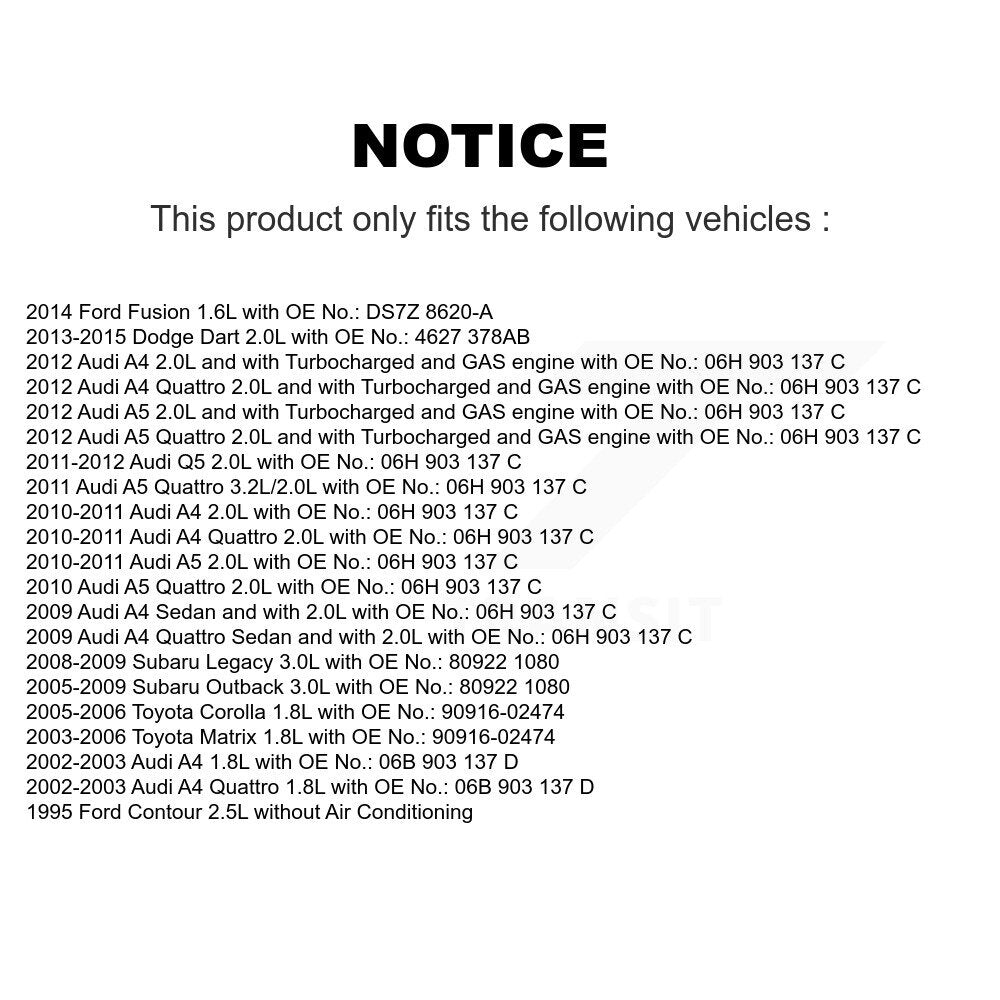 Accessory Drive Belt BAN-6PK1590 For Toyota Corolla Matrix Audi Dodge Dart A4 Q5