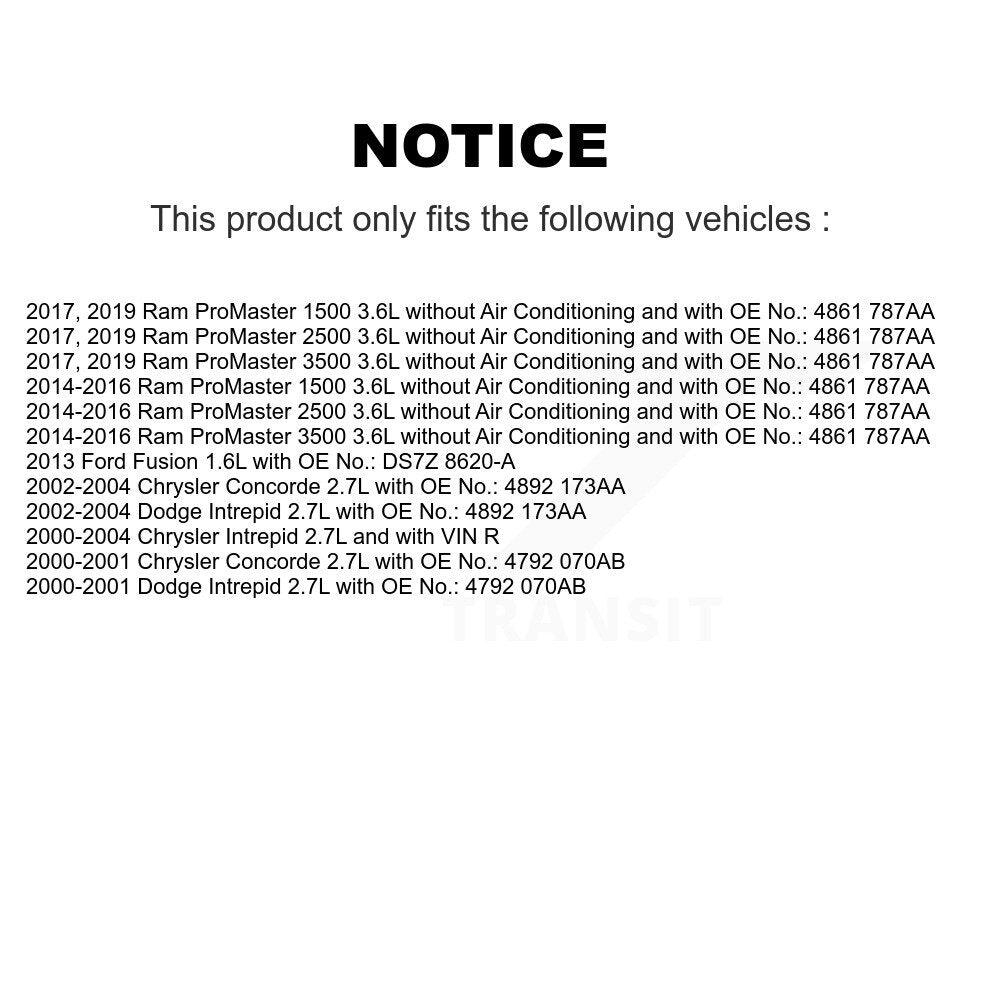 Accessory Drive Belt BAN-6PK1600 For Ram Ford Fusion ProMaster 2500 3500 1500