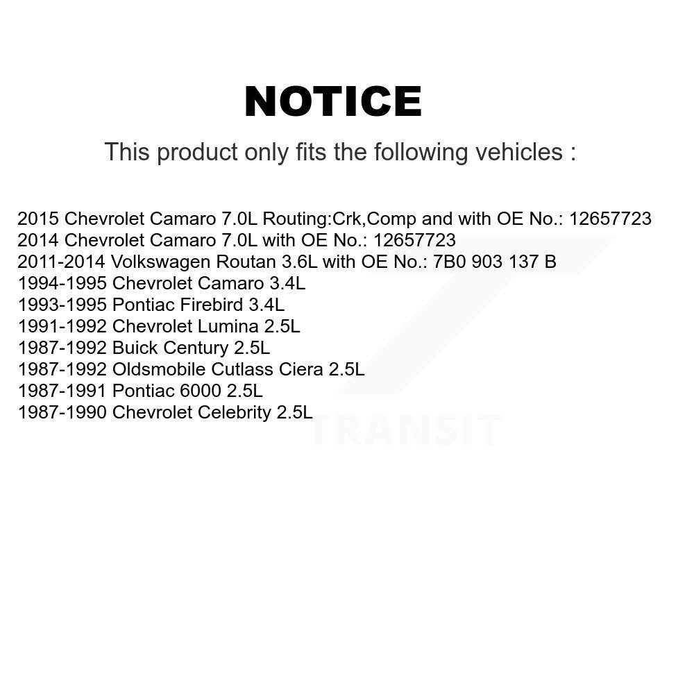 Accessory Drive Belt BAN-6PK1955 For Chevrolet Camaro Pontiac Firebird Routan