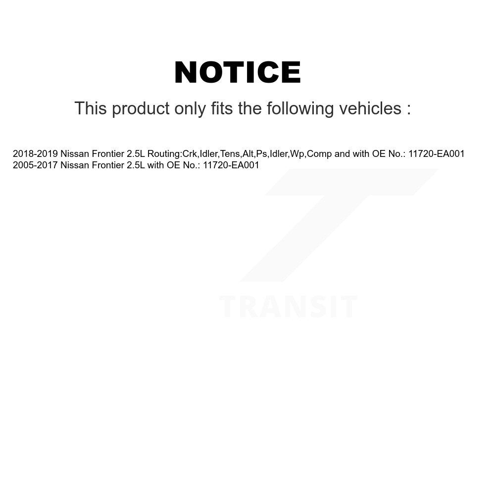 Accessory Drive Belt BAN-6PK2064A For Nissan Frontier 2.5L