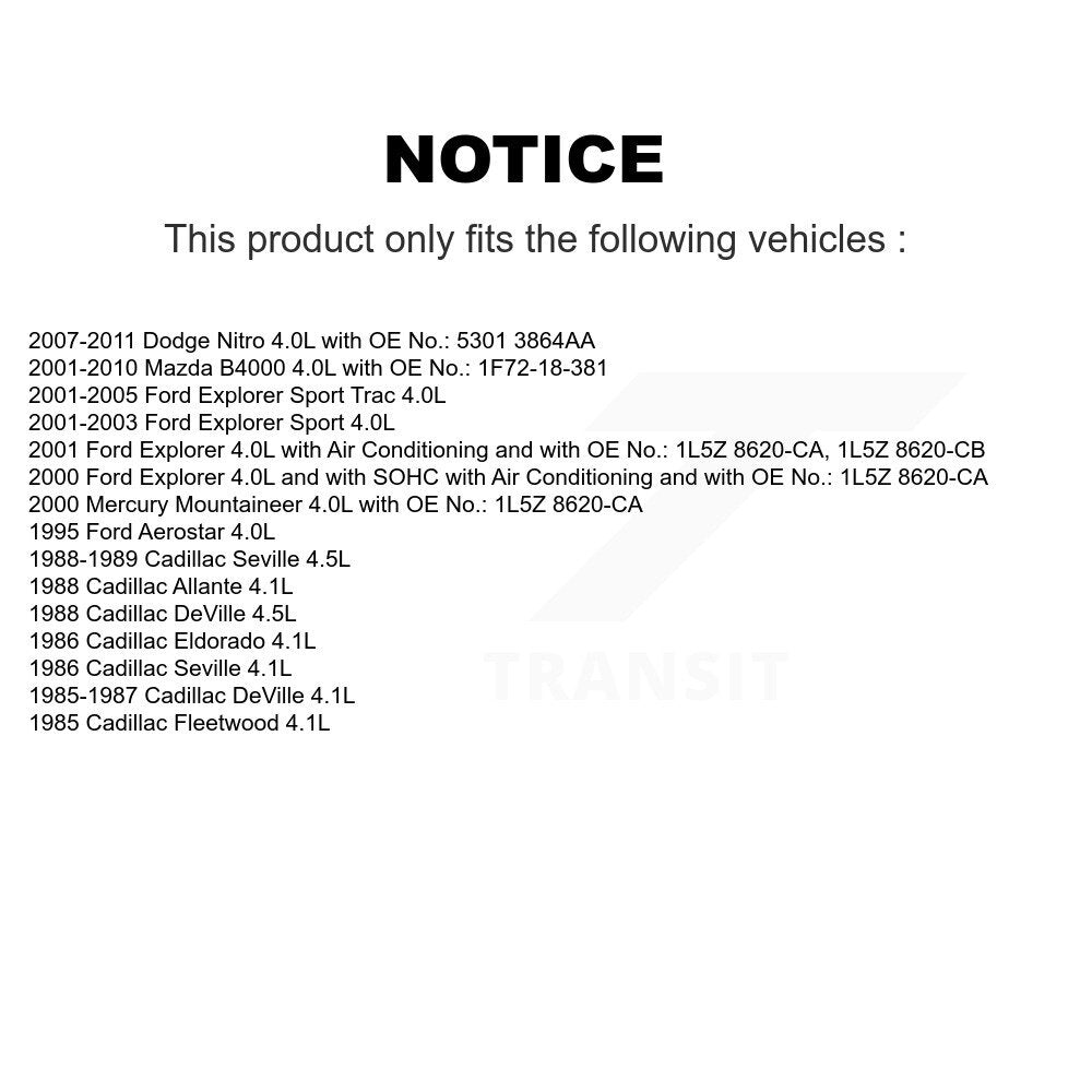 Accessory Drive Belt BAN-6PK2200 For Dodge Nitro Ford Mazda B4000 Explorer Sport