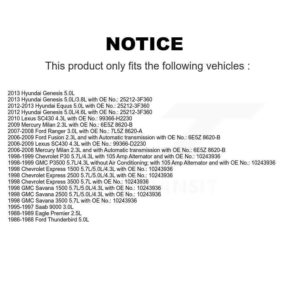 Accessory Drive Belt BAN-6PK2235 For Ford Ranger Fusion Hyundai Genesis Lexus