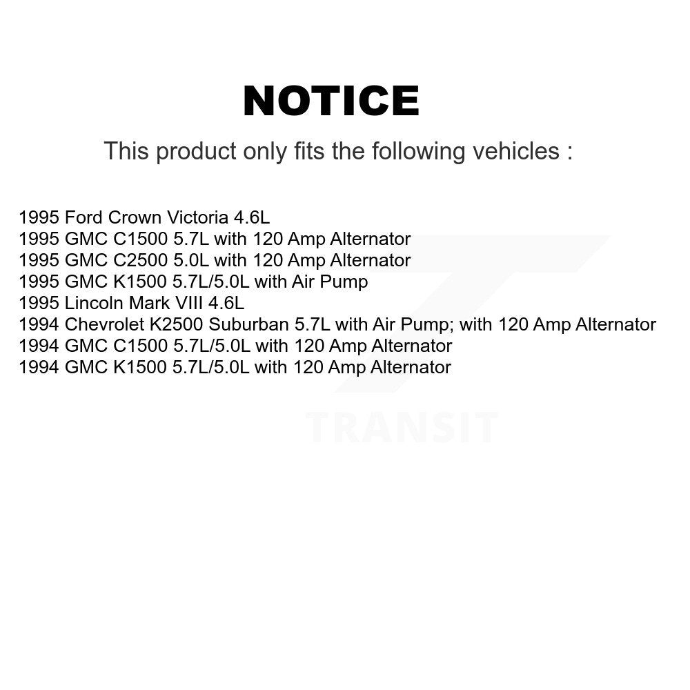 Accessory Drive Belt BAN-6PK2475 For GMC K1500 C1500 C2500 Ford