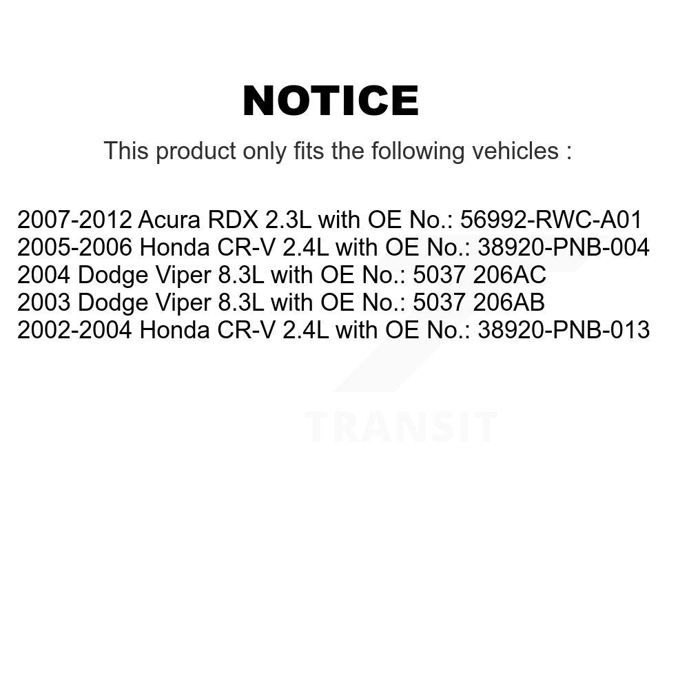 Accessory Drive Belt BAN-7PK1732 For Honda CR-V Acura RDX Dodge Viper